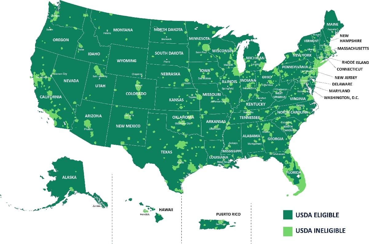 USDA Eligible map